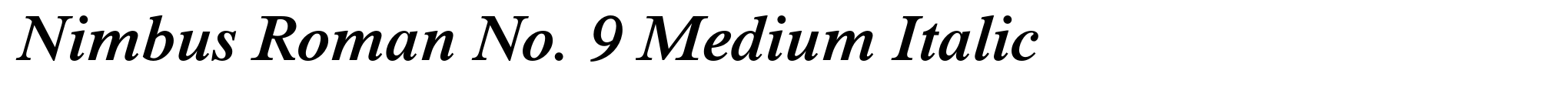 Nimbus Roman No. 9 Medium Italic image